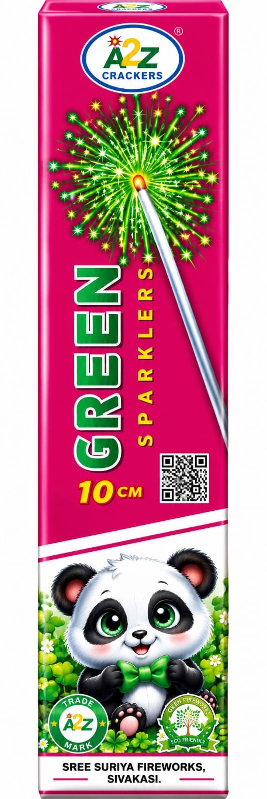 10 cm Green  Colour Sparklers