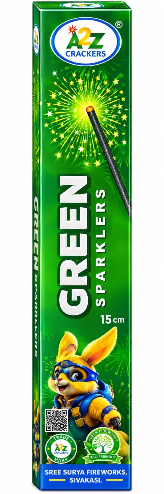 15 cm Green Colour Sparklers
